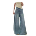 Women's Wide-leg Jeans High Waist Loose And Slimming