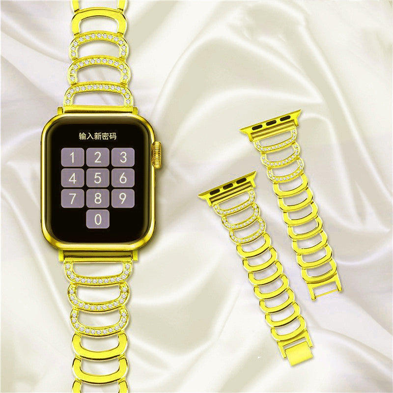 22mm Metal C-shaped Diamond Strap